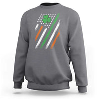 Funny Irish American Flag Shamrock Sweatshirt