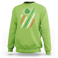 Funny Irish American Flag Shamrock Sweatshirt