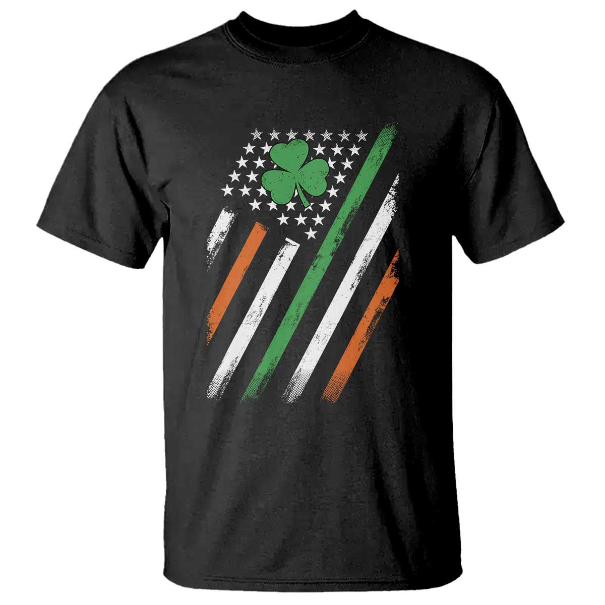 Funny Irish American Flag Shamrock T Shirt