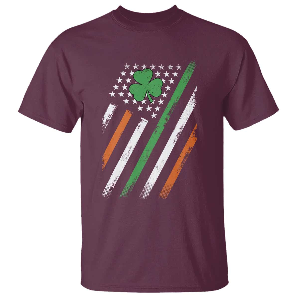 Funny Irish American Flag Shamrock T Shirt