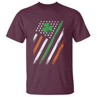 Funny Irish American Flag Shamrock T Shirt
