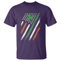 Funny Irish American Flag Shamrock T Shirt