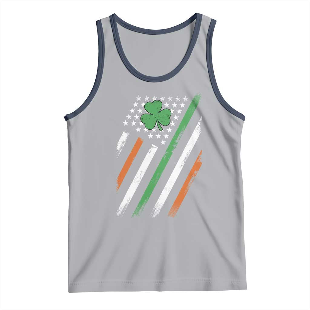 Funny Irish American Flag Shamrock Tank Top