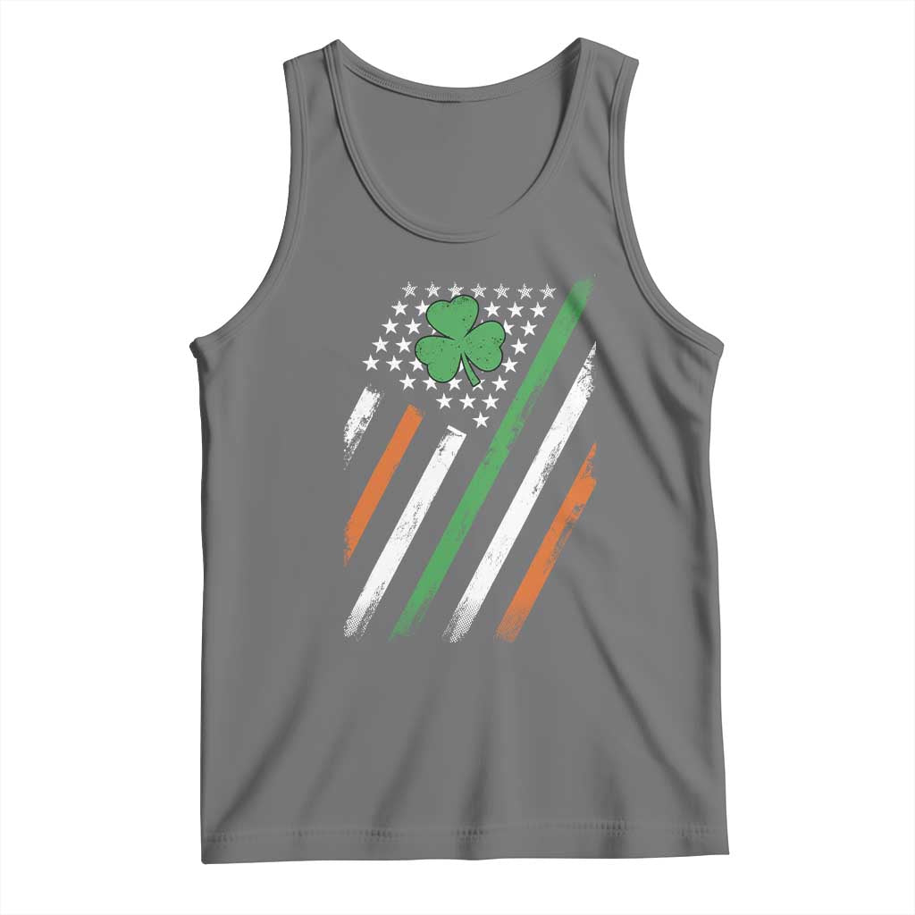 Funny Irish American Flag Shamrock Tank Top