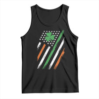 Funny Irish American Flag Shamrock Tank Top