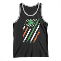 Funny Irish American Flag Shamrock Tank Top