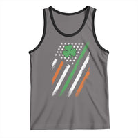 Funny Irish American Flag Shamrock Tank Top
