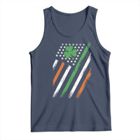 Funny Irish American Flag Shamrock Tank Top