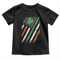 Funny Irish American Flag Shamrock Toddler T Shirt