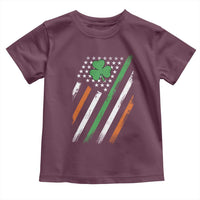 Funny Irish American Flag Shamrock Toddler T Shirt