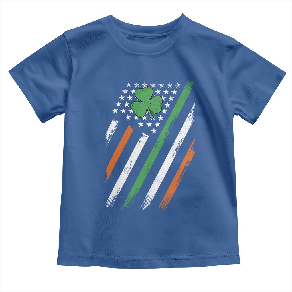 Funny Irish American Flag Shamrock Toddler T Shirt