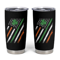 Funny Irish American Flag Shamrock Tumbler Cup
