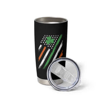 Funny Irish American Flag Shamrock Tumbler Cup