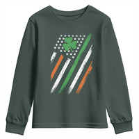 Funny Irish American Flag Shamrock Youth Sweatshirt