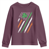 Funny Irish American Flag Shamrock Youth Sweatshirt