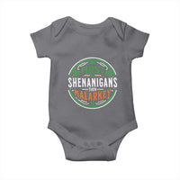 Funny First Shenanigans Then Malarkey Baby Onesie Irish Shamrock St Patrick's Day