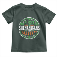Funny First Shenanigans Then Malarkey Toddler T Shirt Irish Shamrock St Patrick's Day