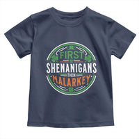 Funny First Shenanigans Then Malarkey Toddler T Shirt Irish Shamrock St Patrick's Day