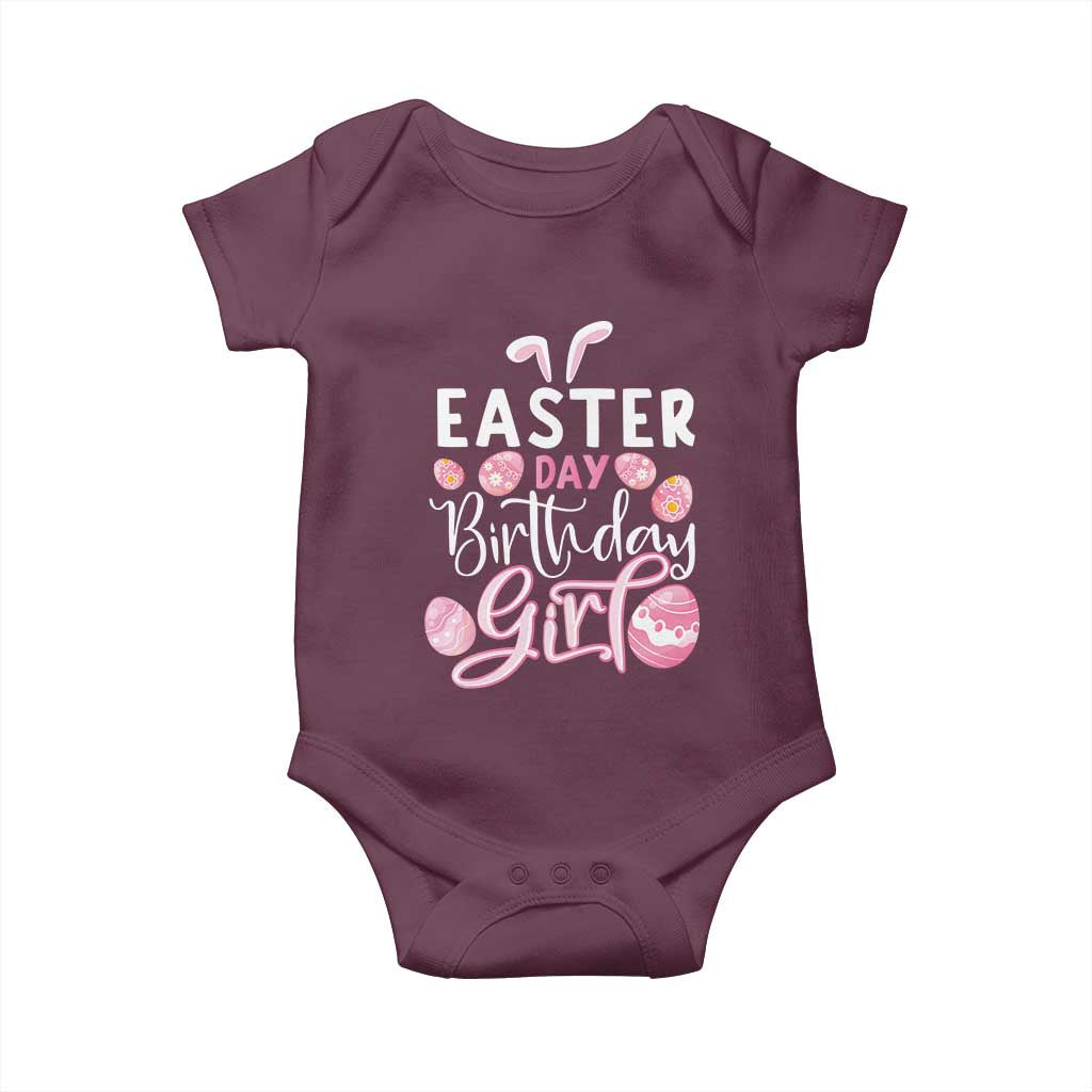 Funny Easter Day Birthday Girl Baby Onesie Born On Easter Day Eggs