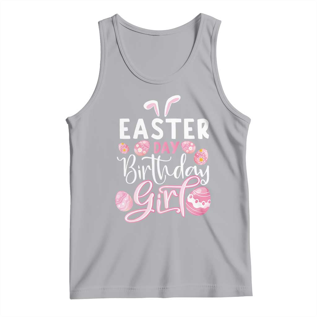 Funny Easter Day Birthday Girl Tank Top Born On Easter Day Eggs