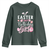 Funny Easter Day Birthday Girl Youth Sweatshirt Born On Easter Day Eggs