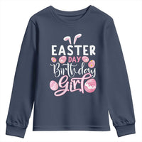 Funny Easter Day Birthday Girl Youth Sweatshirt Born On Easter Day Eggs