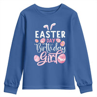 Funny Easter Day Birthday Girl Youth Sweatshirt Born On Easter Day Eggs