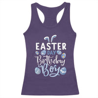 Funny Easter Day Birthday Boy Racerback Tank Top Born On Easter Day Eggs