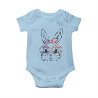 Easter Day Bunny Rabbit Face Tie Dye Glasses Baby Onesie