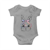 Easter Day Bunny Rabbit Face Tie Dye Glasses Baby Onesie