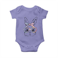Easter Day Bunny Rabbit Face Tie Dye Glasses Baby Onesie