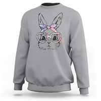 Easter Day Bunny Rabbit Face Tie Dye Glasses Sweatshirt