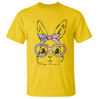 Easter Day Bunny Rabbit Face Tie Dye Glasses T Shirt