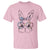 Easter Day Bunny Rabbit Face Tie Dye Glasses T Shirt