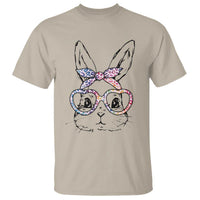 Easter Day Bunny Rabbit Face Tie Dye Glasses T Shirt