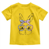 Easter Day Bunny Rabbit Face Tie Dye Glasses Toddler T Shirt