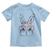 Easter Day Bunny Rabbit Face Tie Dye Glasses Toddler T Shirt
