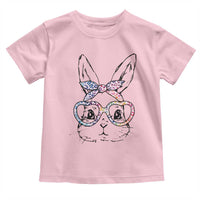 Easter Day Bunny Rabbit Face Tie Dye Glasses Toddler T Shirt