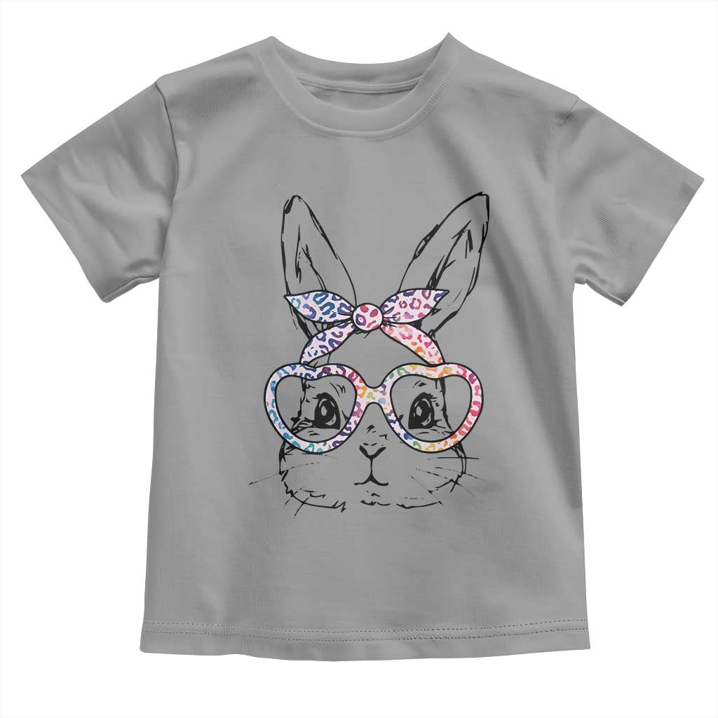 Easter Day Bunny Rabbit Face Tie Dye Glasses Toddler T Shirt