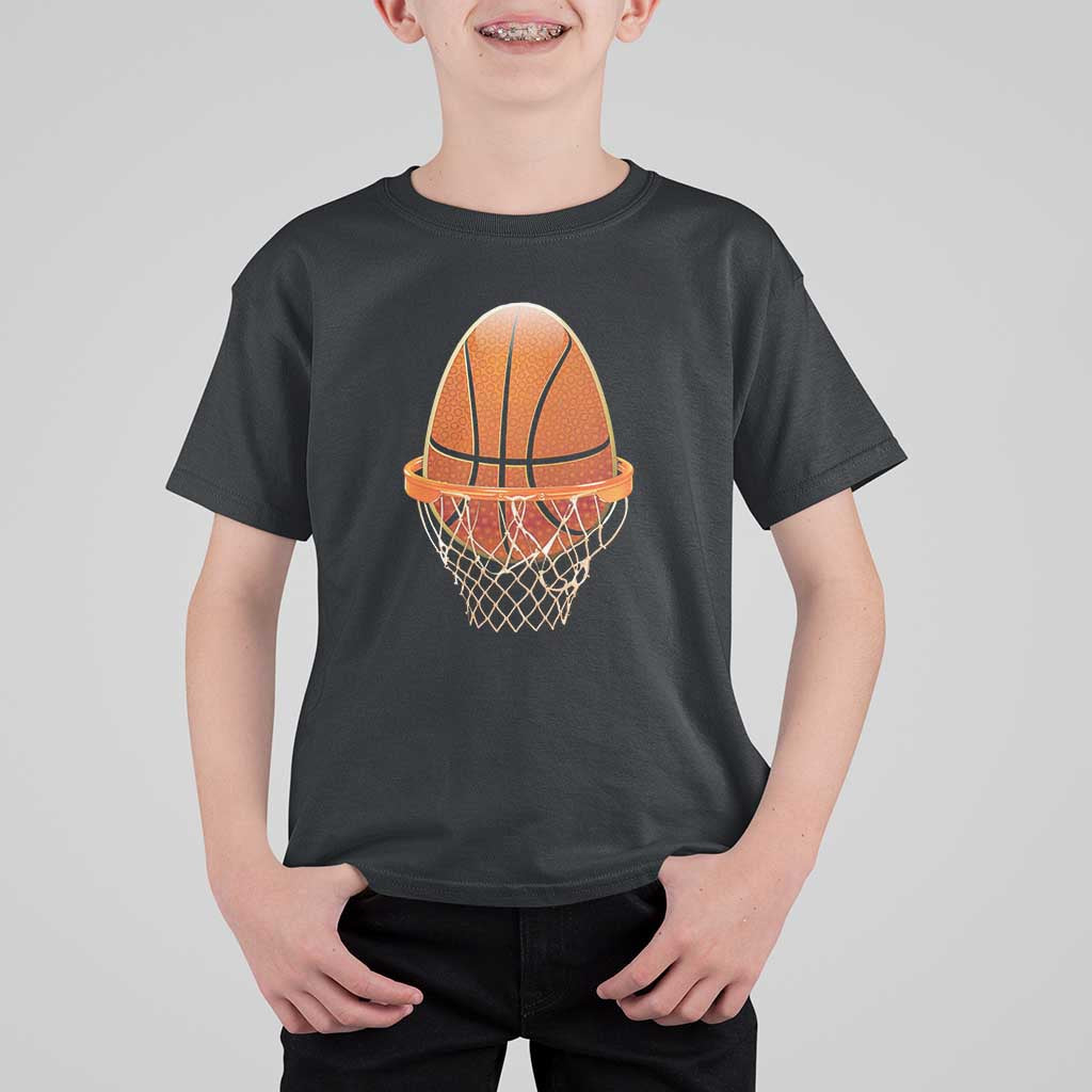 Funny Easter Egg Basketball Sport Lover T Shirt For Kid