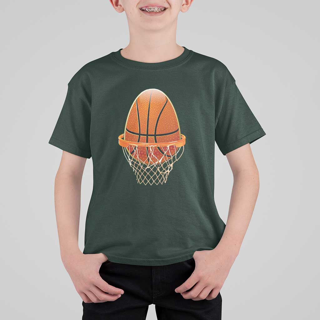 Funny Easter Egg Basketball Sport Lover T Shirt For Kid