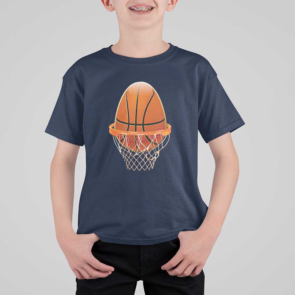 Funny Easter Egg Basketball Sport Lover T Shirt For Kid