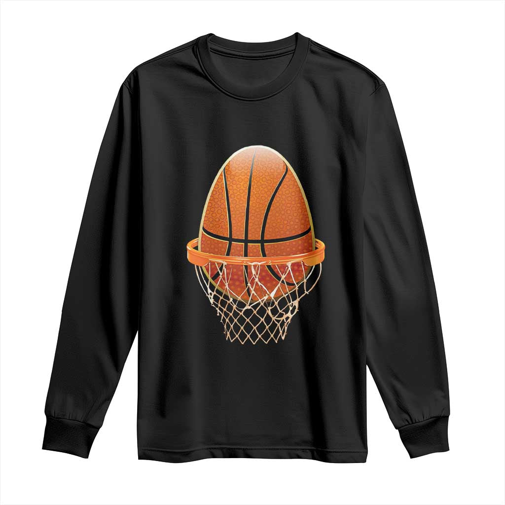 Funny Easter Egg Basketball Sport Lover Long Sleeve Shirt