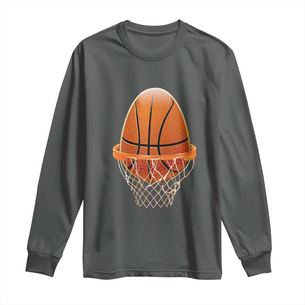 Funny Easter Egg Basketball Sport Lover Long Sleeve Shirt