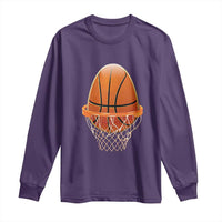 Funny Easter Egg Basketball Sport Lover Long Sleeve Shirt