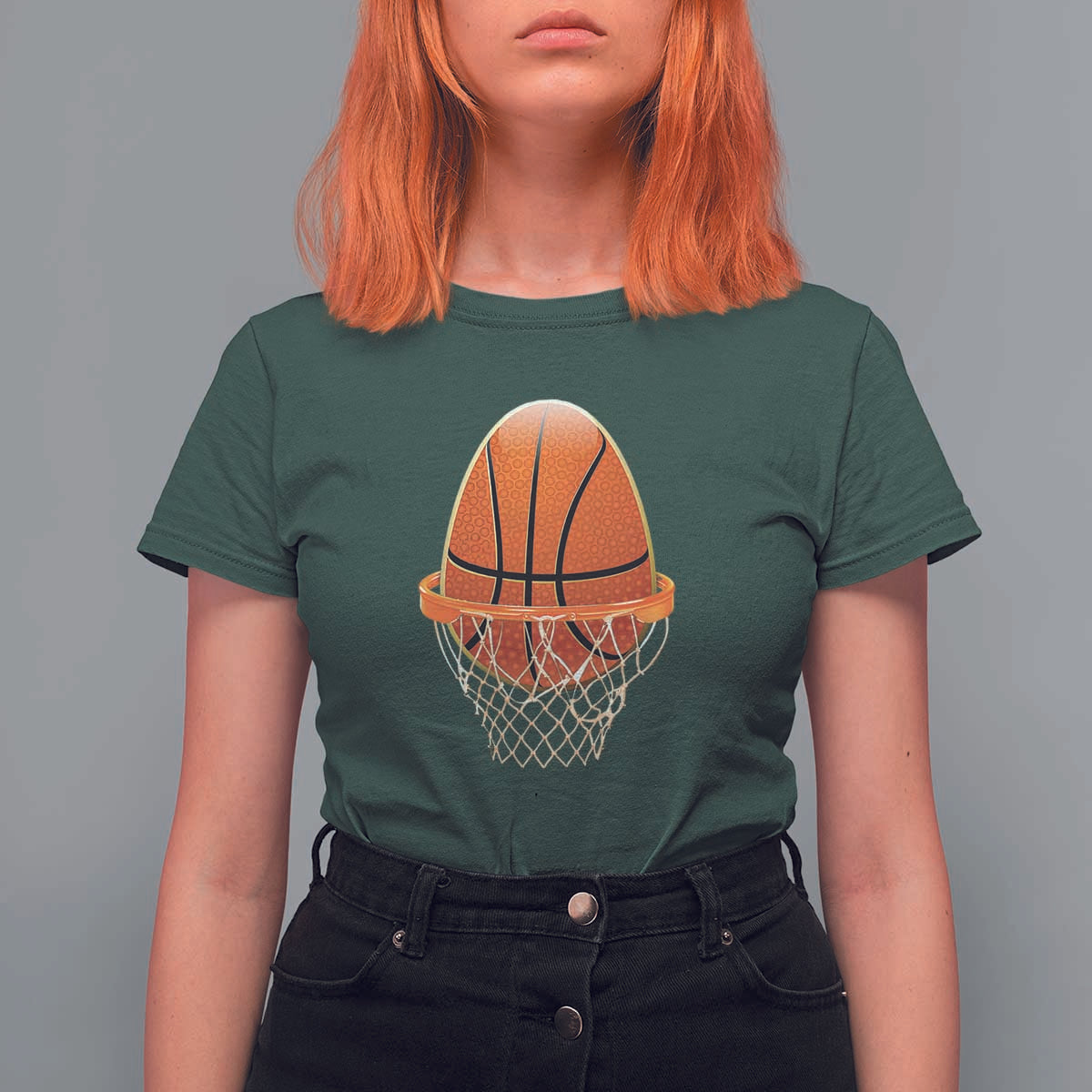 Funny Easter Egg Basketball Sport Lover T Shirt For Women