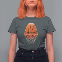 Funny Easter Egg Basketball Sport Lover T Shirt For Women
