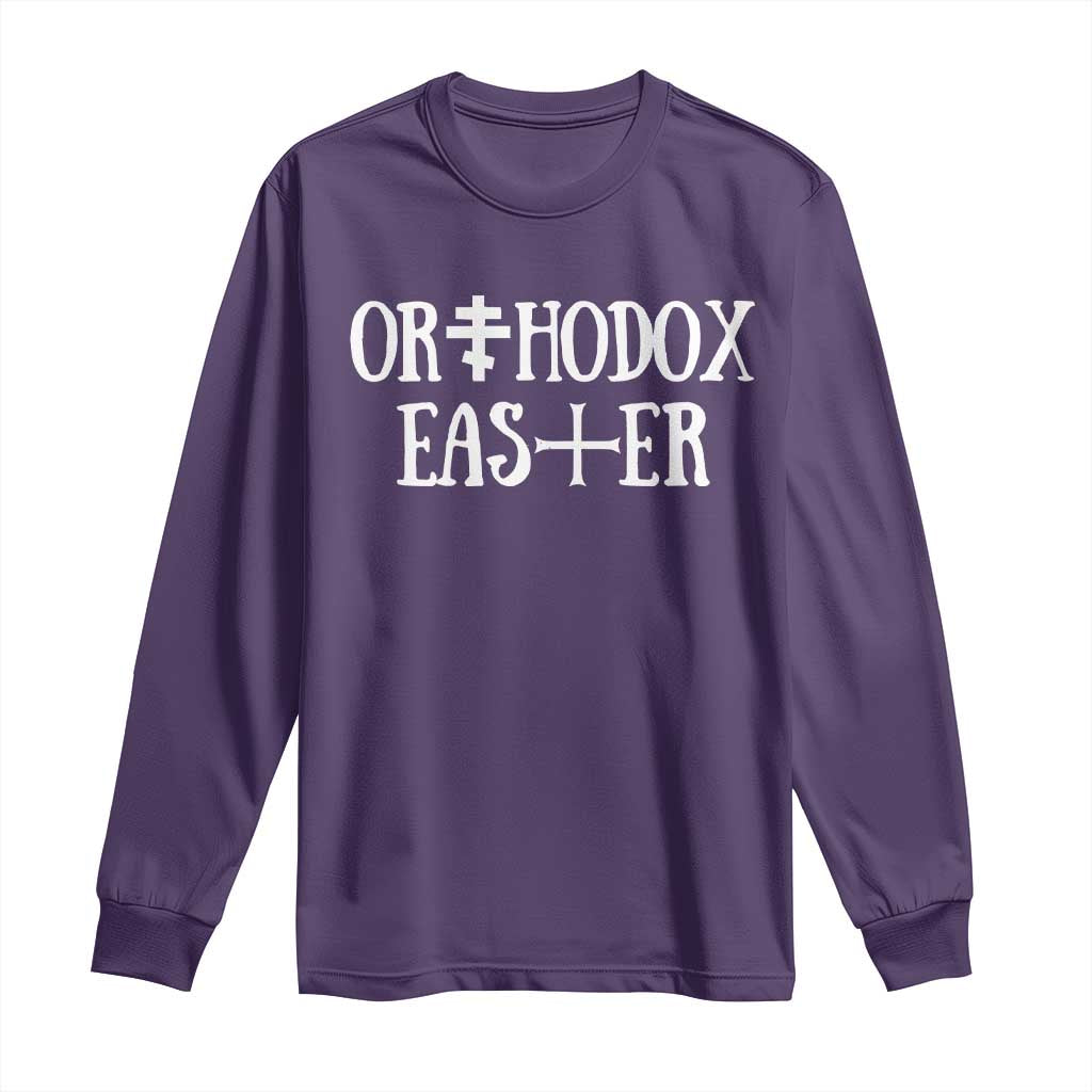 Orthodox Easter Orthodox Christian Faith Jesus Cross Long Sleeve Shirt