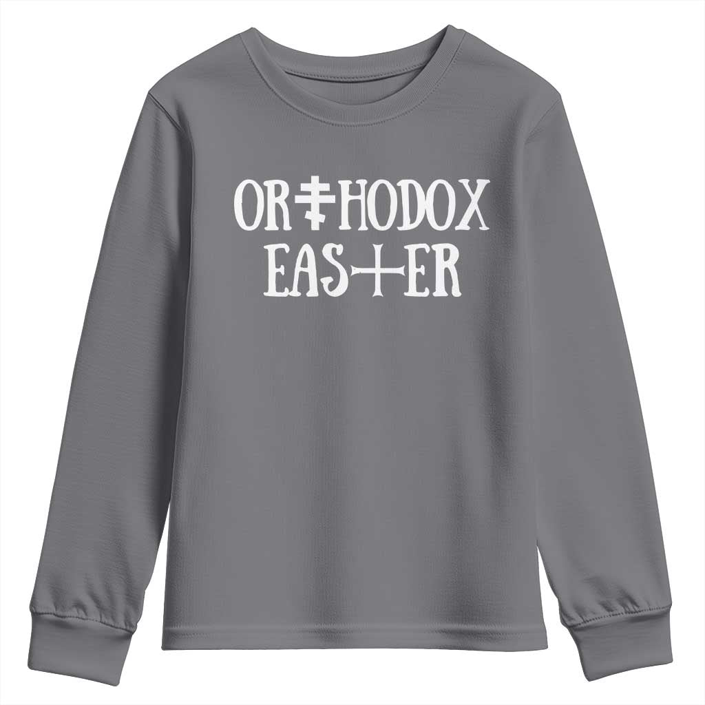 Orthodox Easter Orthodox Christian Faith Jesus Cross Youth Sweatshirt