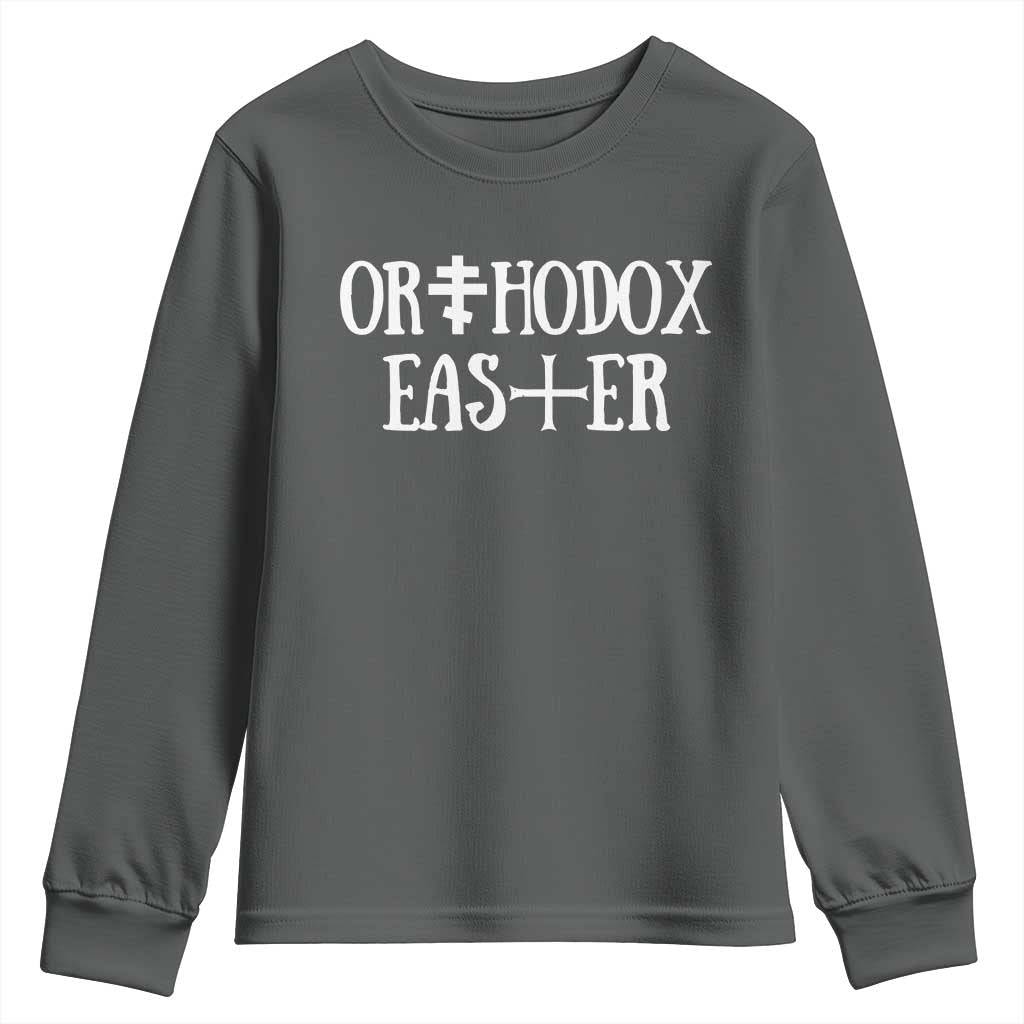Orthodox Easter Orthodox Christian Faith Jesus Cross Youth Sweatshirt